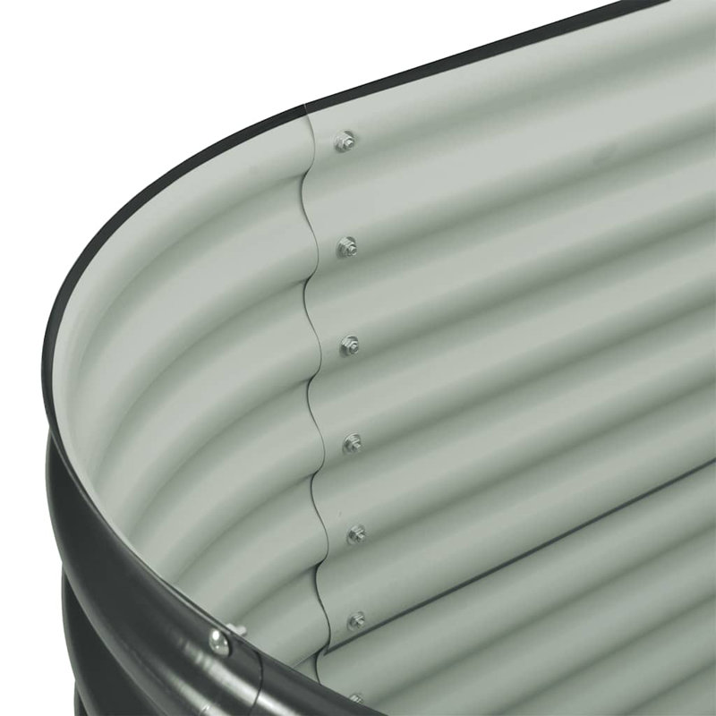 Lit surélevé pour jardin Marazi vidaXL, acier galvanisé, Grey