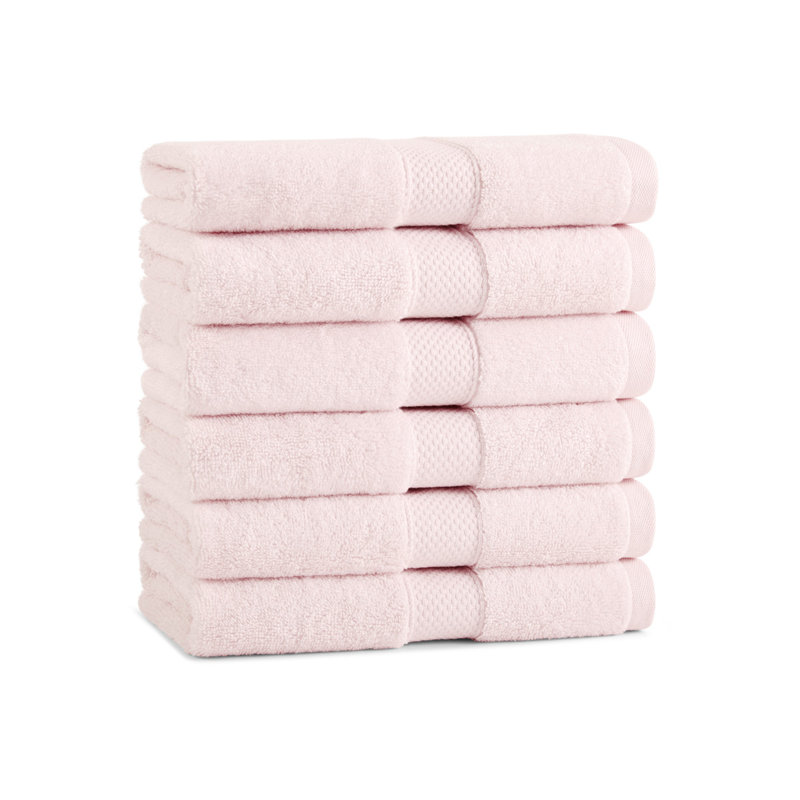Standard Cotton Hand Towel 16x30 (6/Pack), Blush Pink