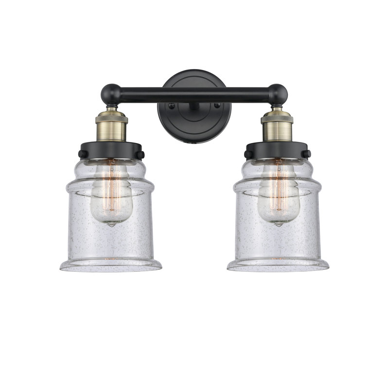 Cailen 2 - Light Dimmable Vanity Light, Seedy, Black Antique Brass