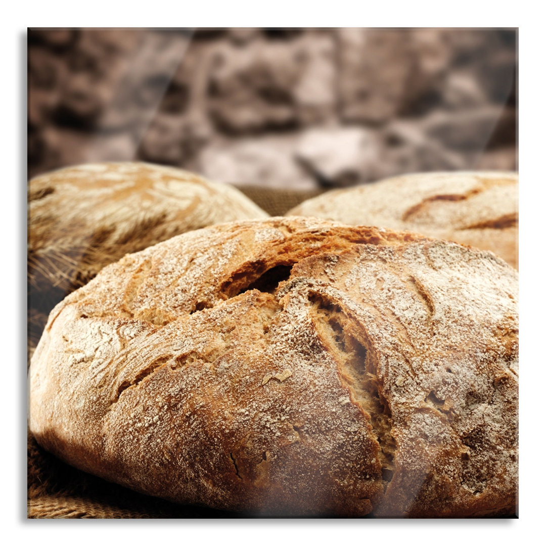 Glasbild Frisch gebackenes Brot