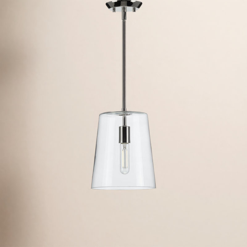 Selena 1 - Light Single Pendant, 11.38" H x 9" W x 9" D, Dark Silver
