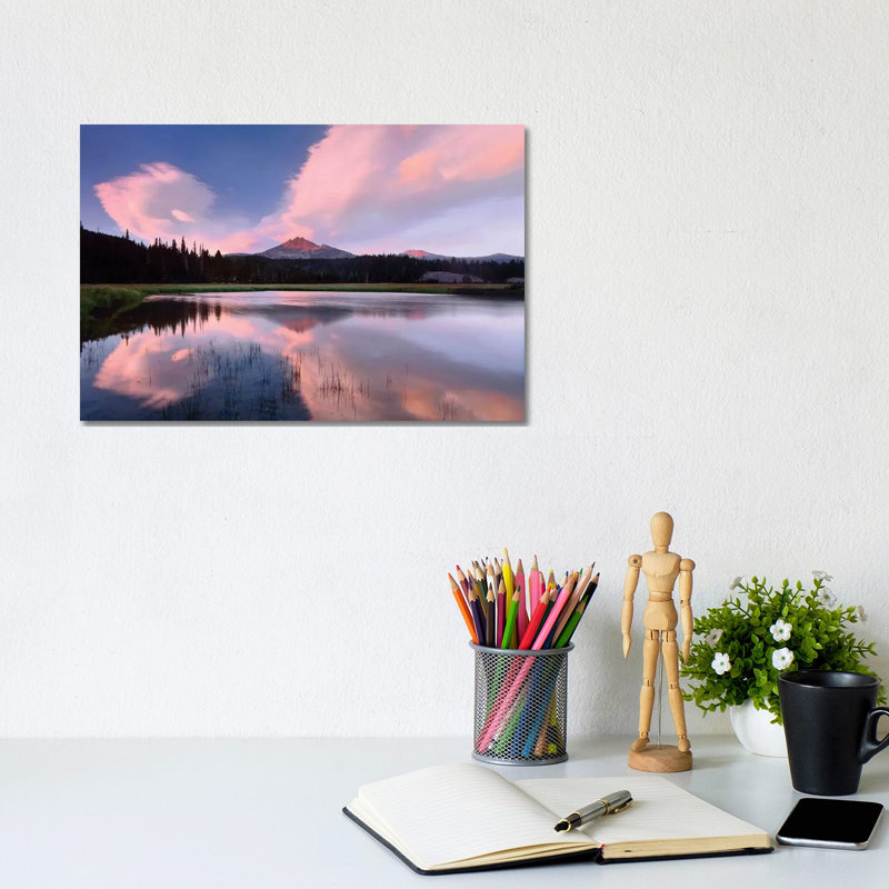 Clouds Reflected In Sparks Lake, Oregon by Tim Fitzharris - Wrapped Canvas Print, 20.32 cm H x 30.48 cm W