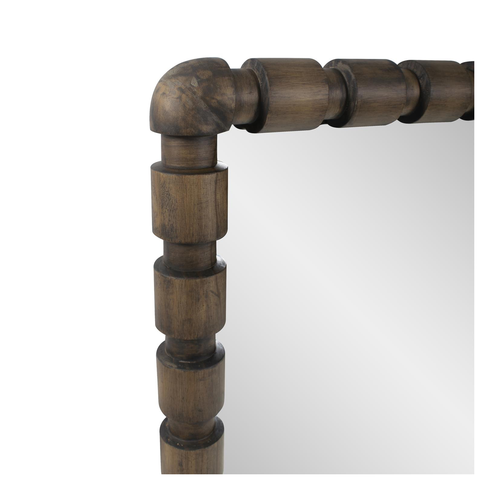 Wooden Bobbin Vanity Mirror, 48" x 36"