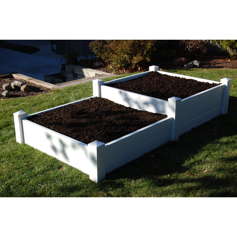 Lit de jardin surélevé rectangulaire en plastique Jaleel