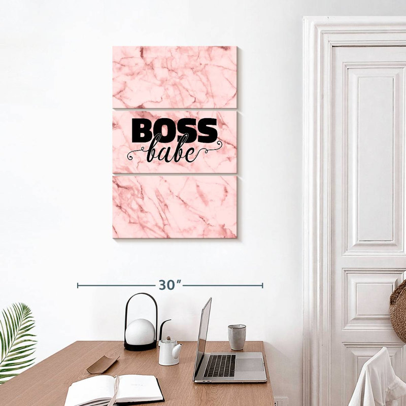 Tergel Boss Babe Girl Power Quote, 32" H x 20" W
