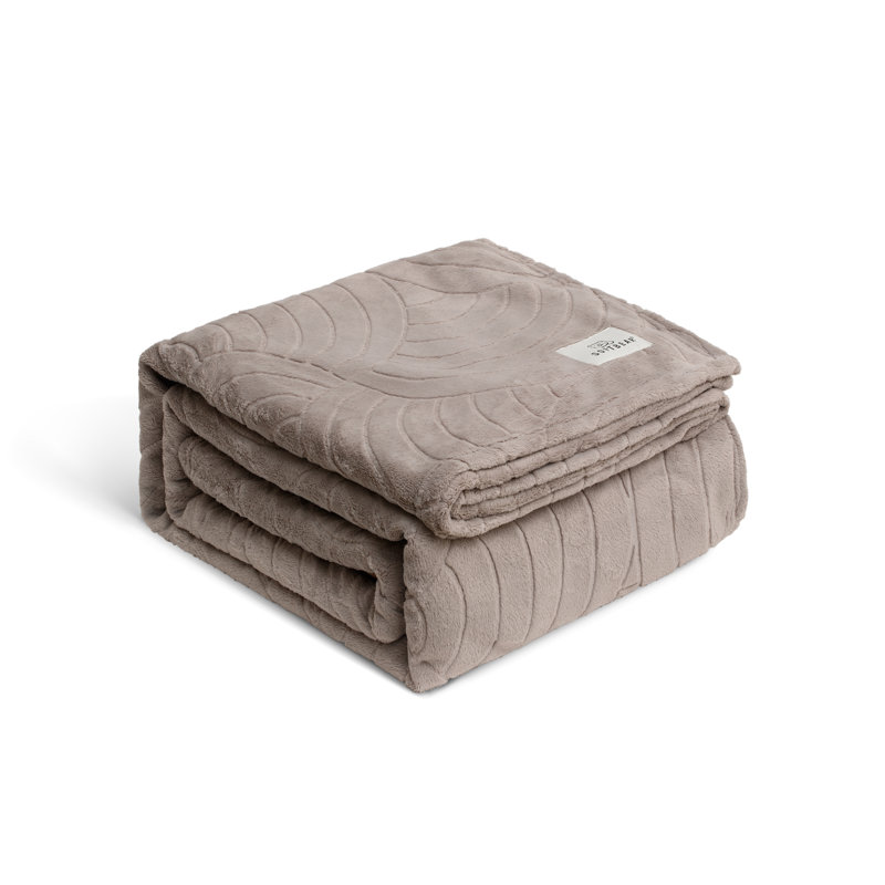 Flannel Plain Weave / Muslin Throw Blanket, King, Taupe Gray