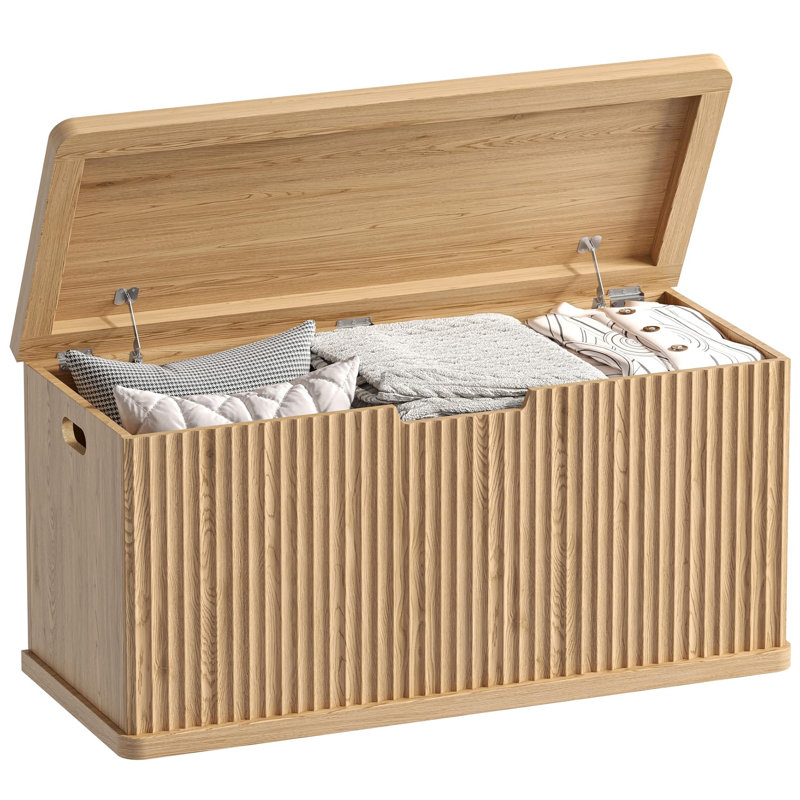 Coffre de rangement cannelé 37,4 po