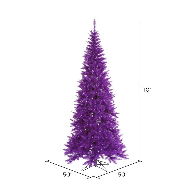 Purple Fir Artificial Fir Christmas Tree, 10' H x 50" W