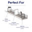 Dura Floating Display Shelf, Lipped Design, Foil-Wrapped Finish-67063330-67063327