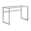 Bureau d'ordinateur, bureau personnel, ordinateur portable, travail, métal, verre trempé, contemporain, moderne-117199113