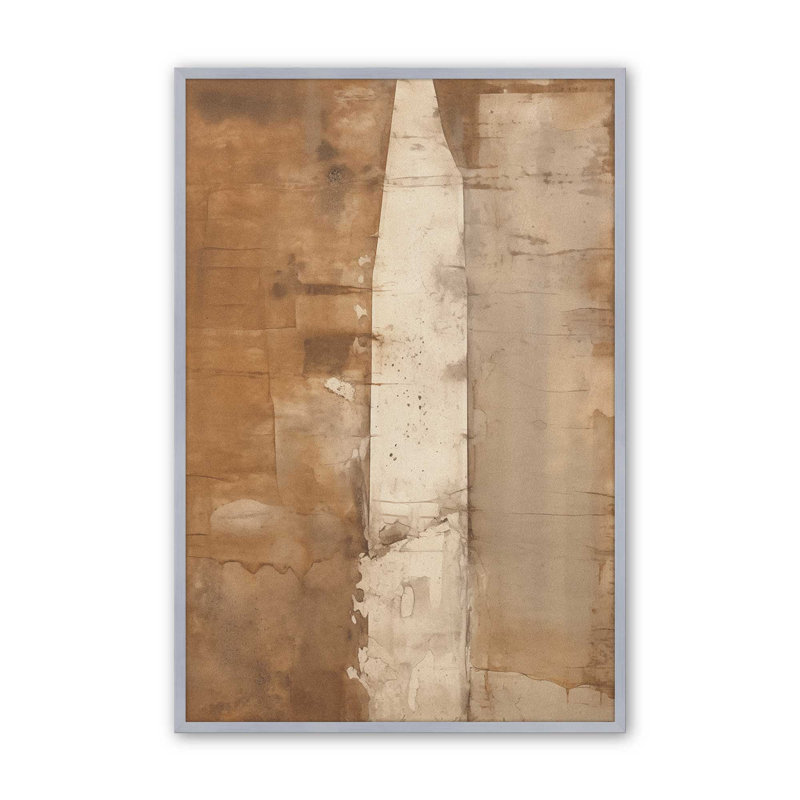 Sienna Strips II, Polished Chrome Single Picture Framed, 15.25" H x 12.25" W
