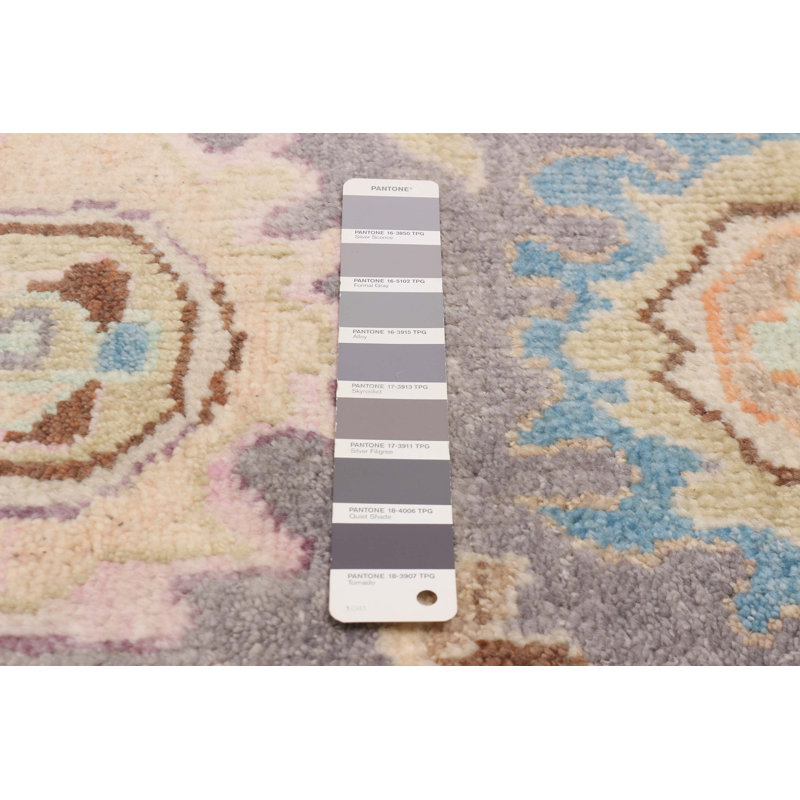 Tapis moderne gris Oushak 2 pi 5 po x 7 pi 9 po