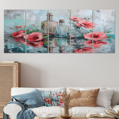 Wason - Floral Wall Art Decor Set 5 Piece