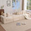 Canapé modulaire convertible 10-en-1, canapé d'angle, canapé-lit convertible au sol, velours côtelé, poche latérale, bricolage, canapé modulaire en forme de L, 6 coussins-1902742688