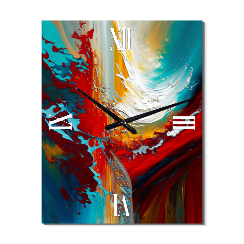 Éveil rythmique abstrait - Peinture abstraite, horloges murales, Petit