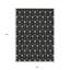 Tapis intérieur et extérieur lavable 8 pi x 10 pi noir et ivoire