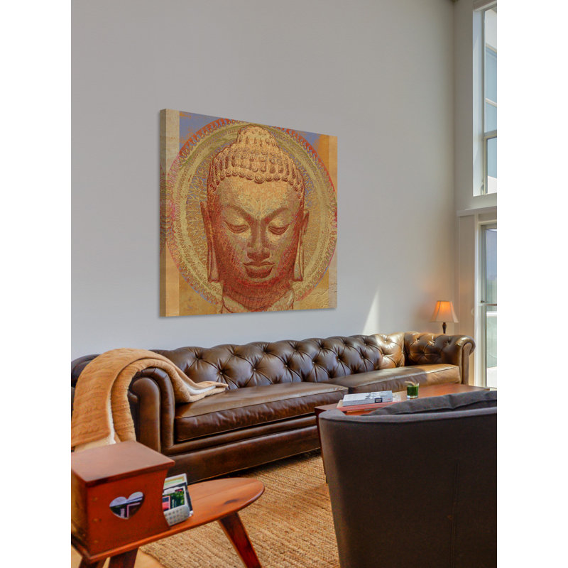 « bouddha i » par louise montillio, reproduction d’art sur toile tendue, H 48 po x l 48 po x P 1,5 po