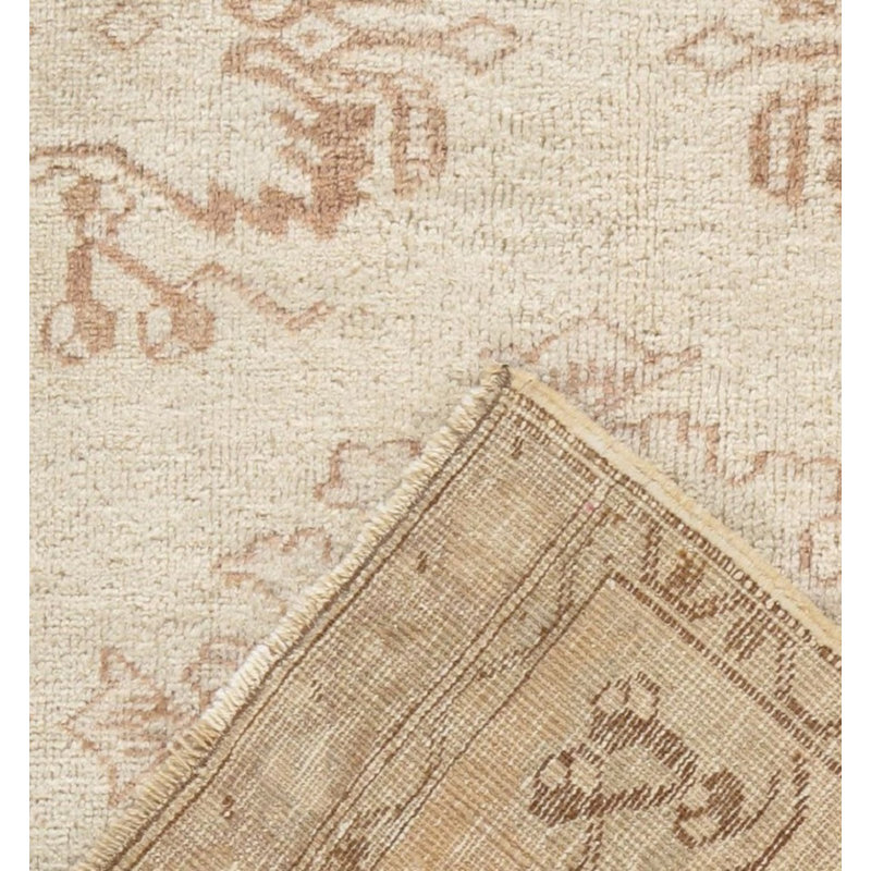 Vintage Circa 1940 Ivory Turkish Yastik Handwoven Rug 1'6 X 2'10