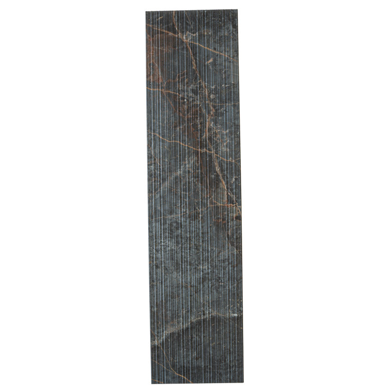 Pinnacle 12 X 48 In. Matte Slate Grey With Molten Copper Porcelain Wall And Floor Tile (11.63 Sq Ft/Case) - 3 Pack