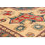 Tapis décoratif en laine noué à la main de conception unique 12 pi 11 po New Age en laine carrée Ivoire/rouge/bleu