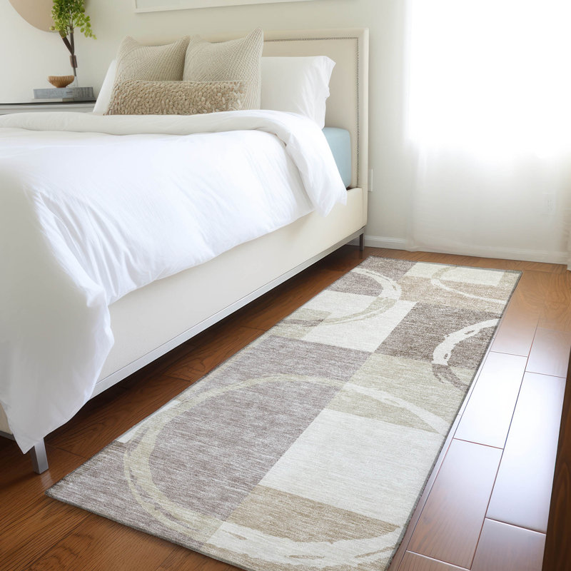 Premium Machine Washable Prisco Ivory Rug, Runner 2'3" x 7'6"