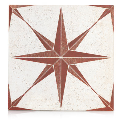 8.86" x 8.86" Porcelain Patterned Wall & Floor Tile