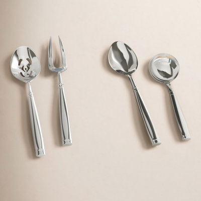 Donata 4 Piece Stainless Steel Hostess Set