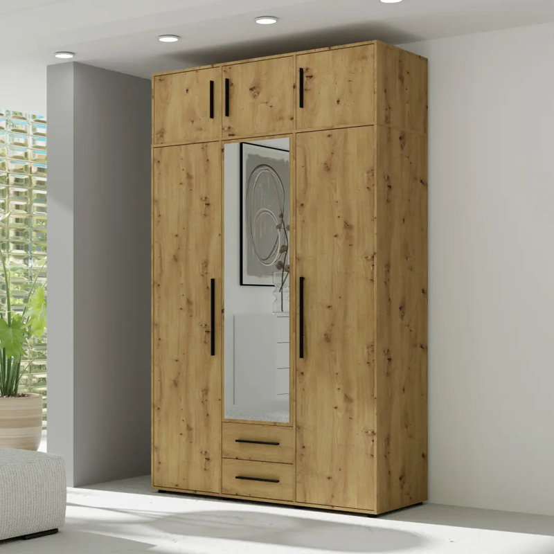 Sunde Manufactured Wood Wardrobe, Oak