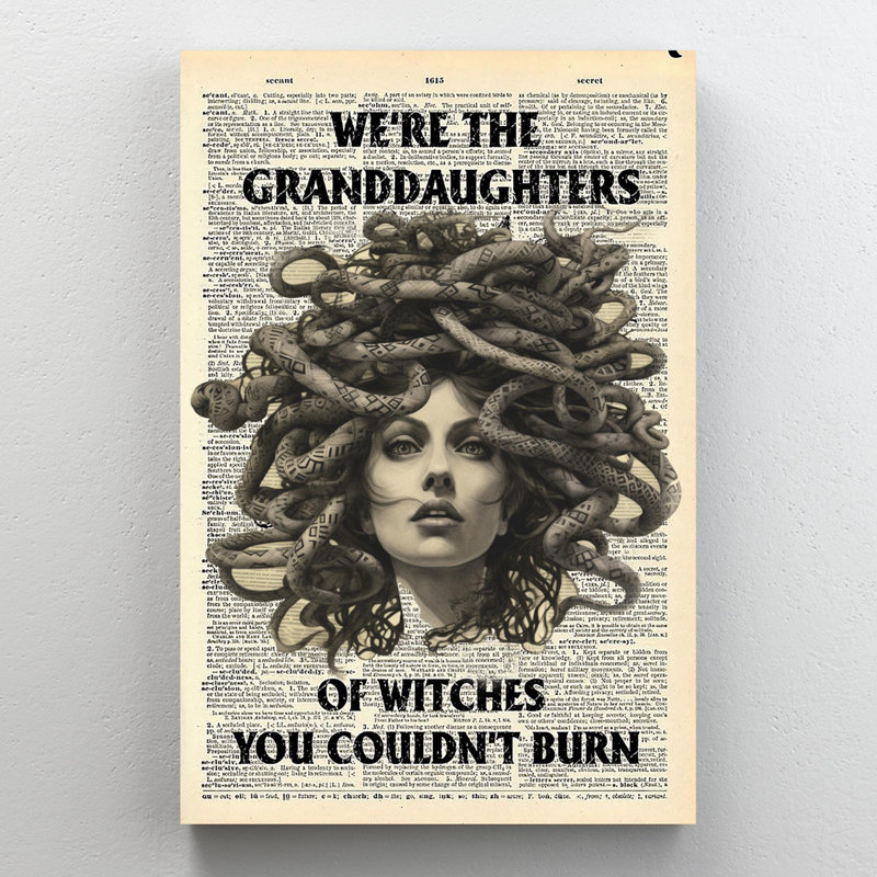 Impression sur toile Medusa, H 36 po x l 24 po x P 1,25 po