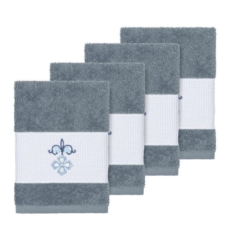 Essuie-mains en coton Quinn, Bleu sarcelle