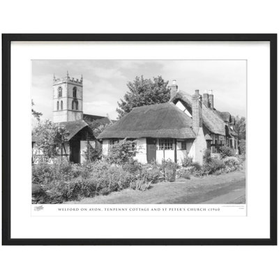 Welford On Avon, Tenpenny Cottage And St Peter's Church C1960 - Single Picture Frame Print