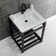 Kingston Brass Quadras 25-Inch Ceramic Console Sink with Stainless Steel Base and Shelf