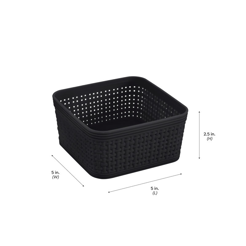 Simplify Plastic Decorative Basket, Black