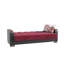 Canapé-lit rembourré recouvert de bois convertible avec rangement-498503611