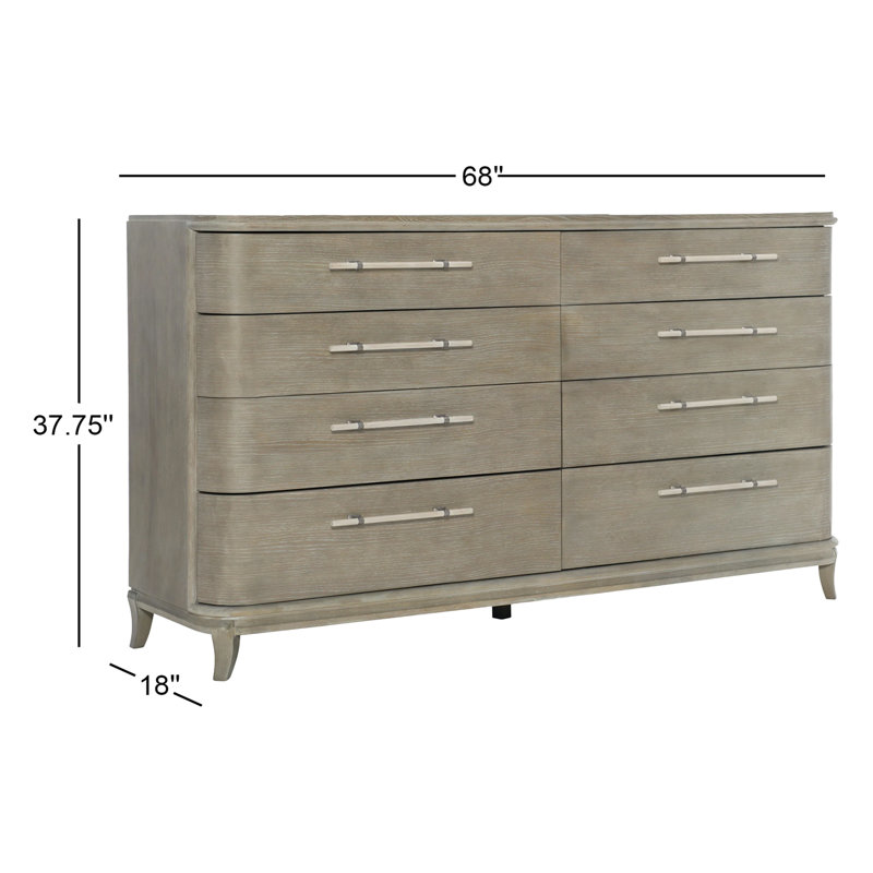Affinity Solid Wood 68'' W 8 - Drawer Dresser