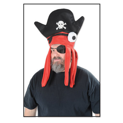 Chapeau de pirate en feutre - paquet de 12