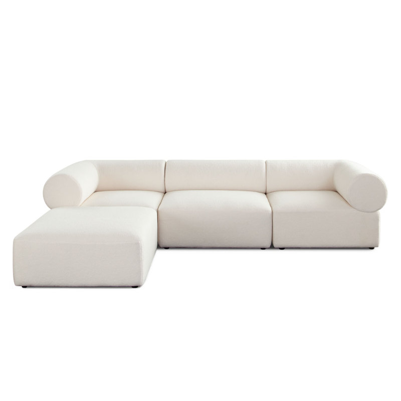Ensemble de canapé modulaire 4 pièces avec méridienne réversible Zey