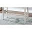 Banc à hauteur de comptoir - style transitionnel moderne, siège rembourré en tissu, base en bois blanc cassé et gris foncé
