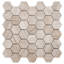Wooden 2" Hexagon Polished Marble Mosaic Tile