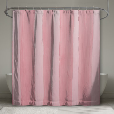 Pink Vertical Stripes Shower Curtains Extra Long
