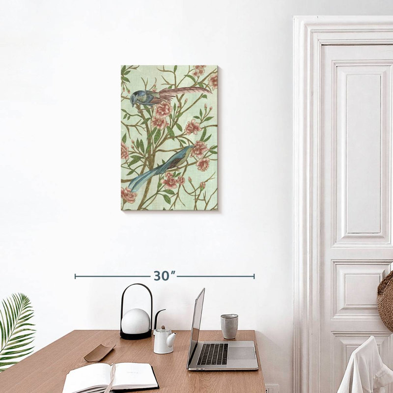 Brampt délicat chinoiserie IV, H 24 po x l 16 po