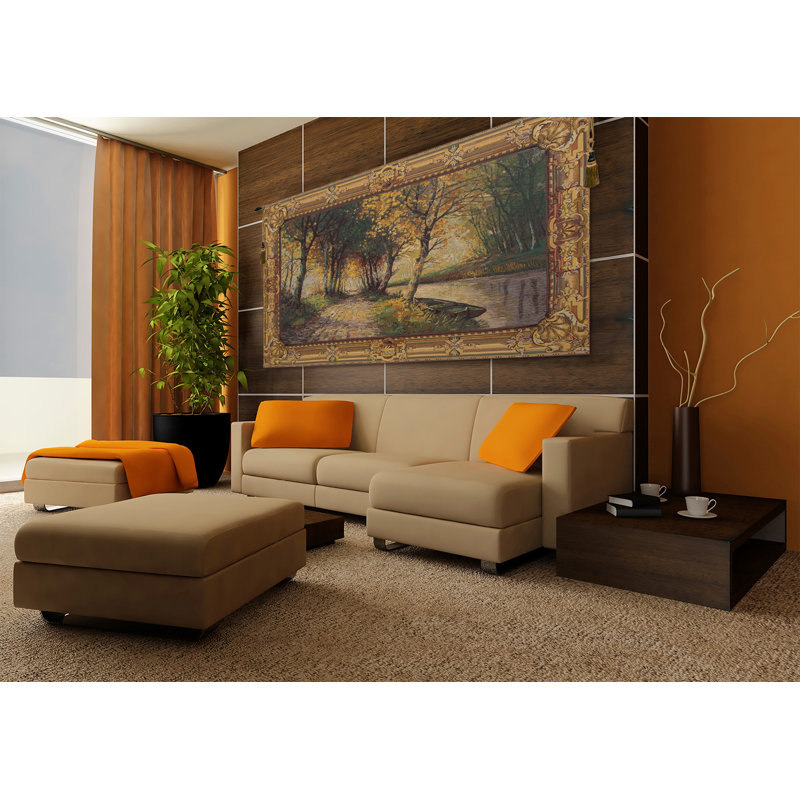 Loom Woven Cotton Blend Wall Hanging, 60" H x 99" W x 0.15" D