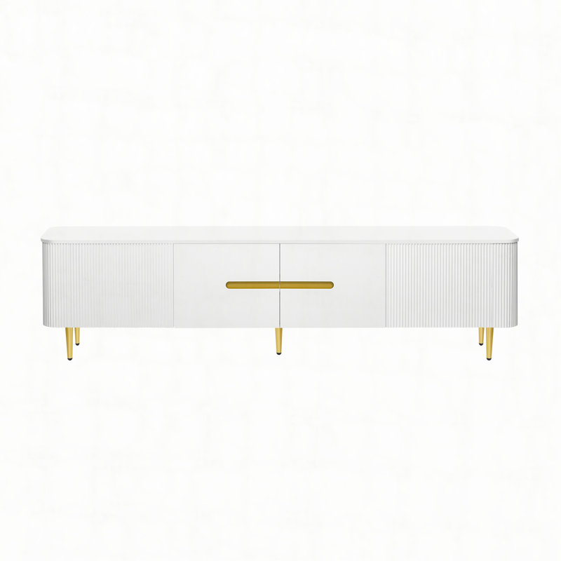 Minimalist TV Stand For Tvs Up To 85 Inches, Modern Entertainment Center Media Console With 4 Spacious Cabinets Used For Living Room