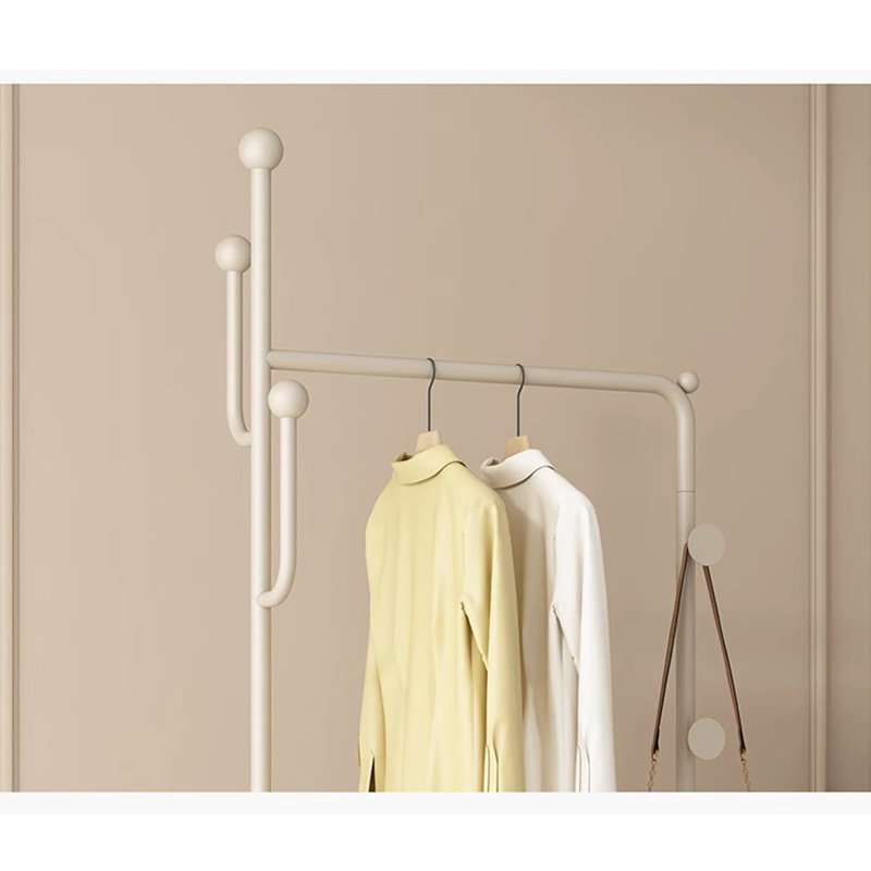 Luxury Coat Rack with Ball Hooks, Black