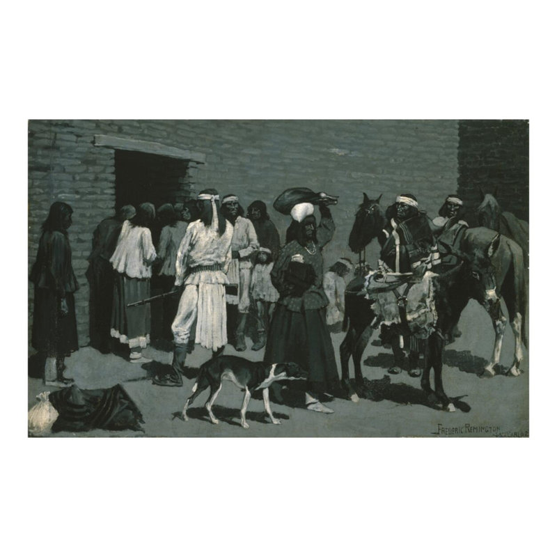 «Pueblo Indian Village» par Frederic Remington - Impression giclée, H 16 po x l 20 po