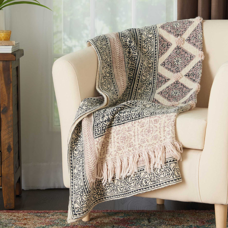 Embroidered Throw Blanket