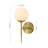 Karwan Wallchiere 1-Light Mid-century Glass Globe Wall Sconce