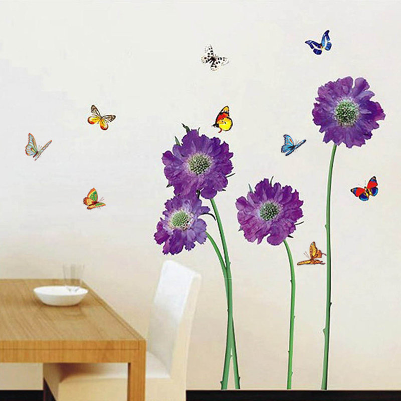 Adhésif décoratif fleurs