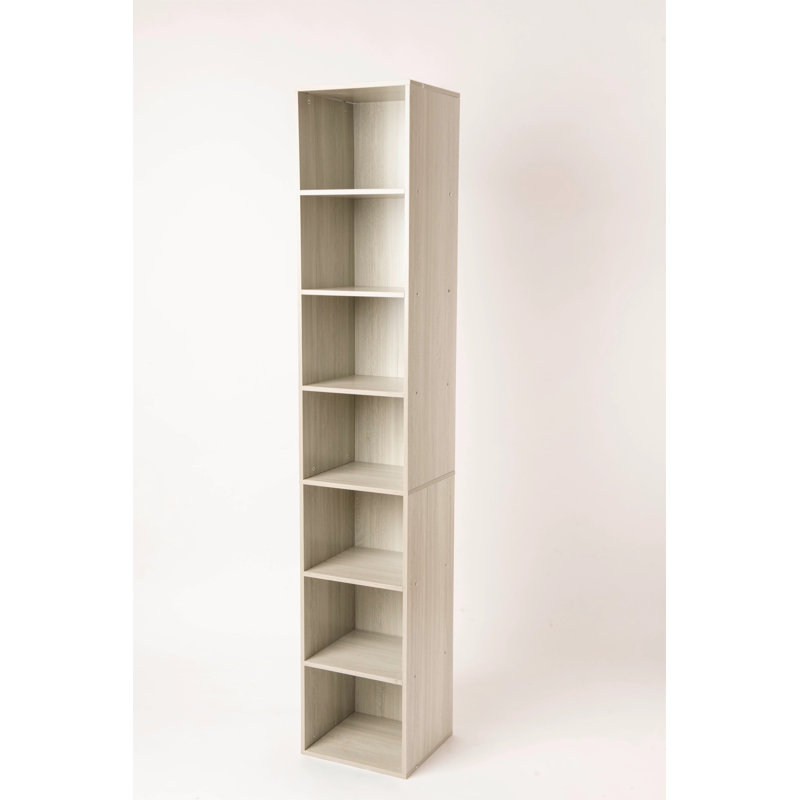 Bibliothèque de coin élégante à 7 tablettes