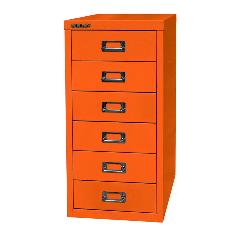 29er 27.9cm Wide 6 -Drawer File Cabinet, Orange